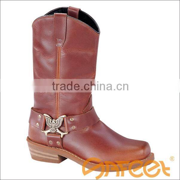 China factory fashional goodyear welted brown 10" high heel rubber boots, leather thigh high boots, high boots (SA-N002)