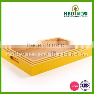 Best selling premium bamboo food wooden serving tray for sale