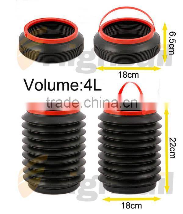 4L Black Folding Bucket