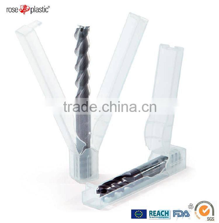 Soft flexible round plastic PE protective end cap for drills with protection for delicate tool cutting edges Protective End Cap