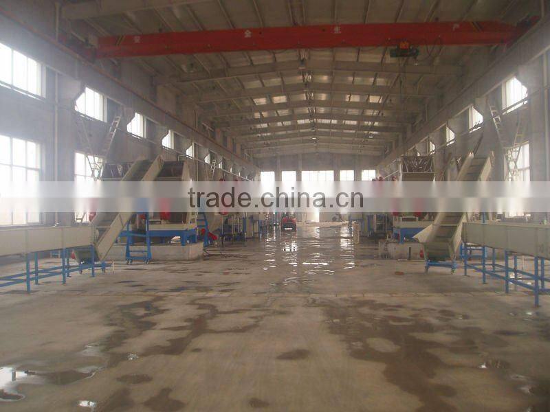 PET bottles crushing, washing and drying line