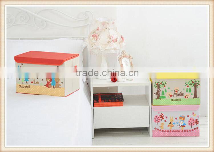 Cartoon printing oxford fabric collapsible toy storage box