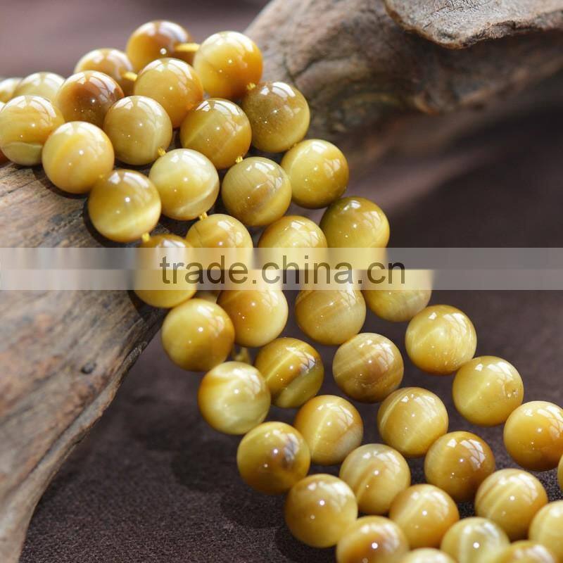4mm 6mm 8mm 10mm 12mm 14mm good quality yellow hot sale natural tiger eye stone