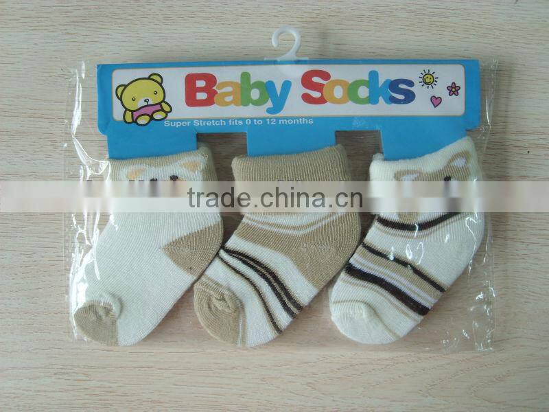 Cute cotton newborn 100 cotton baby socks