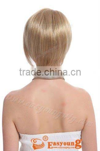 Blonde afro wig, fake short hair wigs for ladies