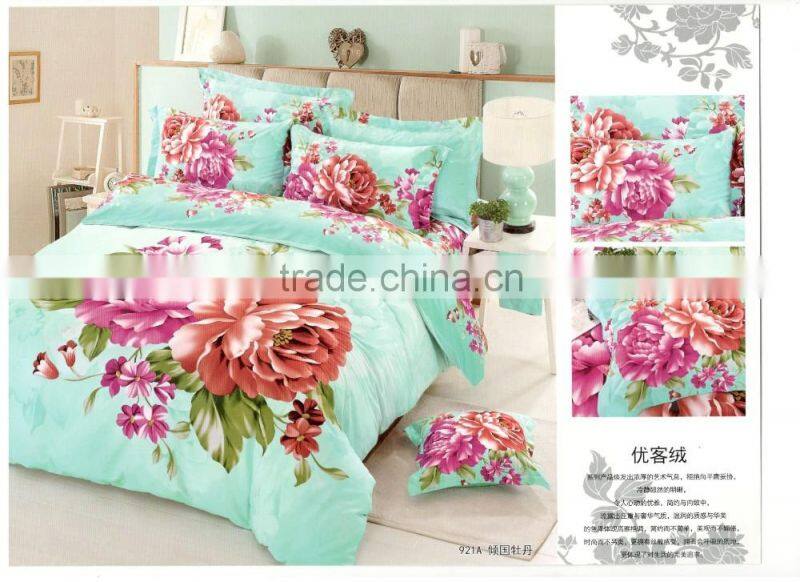 100% cotton peach bed spread fabric 32*32 133*72 98"