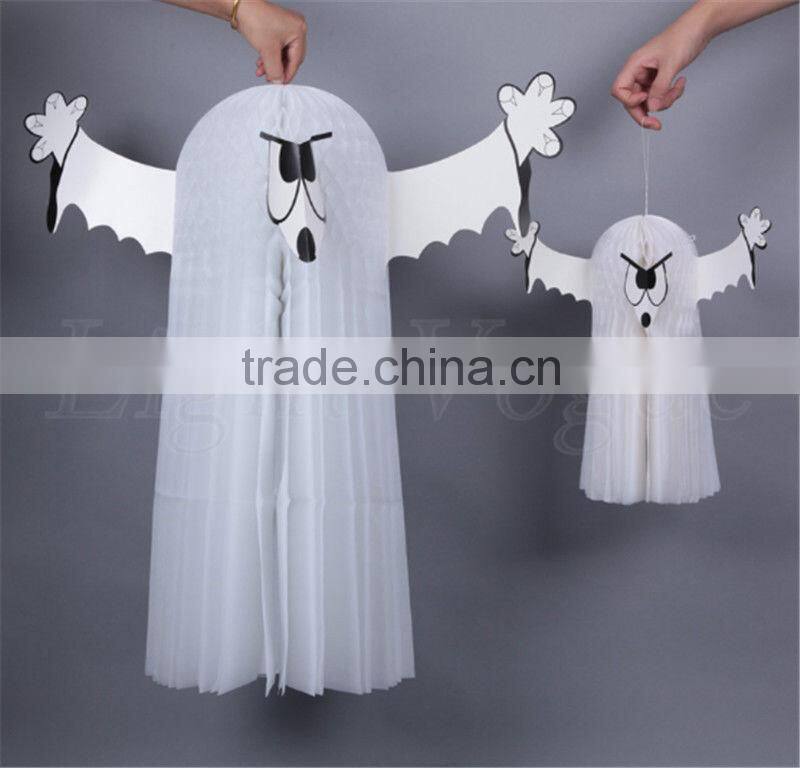 Halloween Party Decorations New TISSUE PAPER HONEYCOMB Halloween Pumpkin Ghost Bat Spider Witch Paper Lanterns Decorated Props