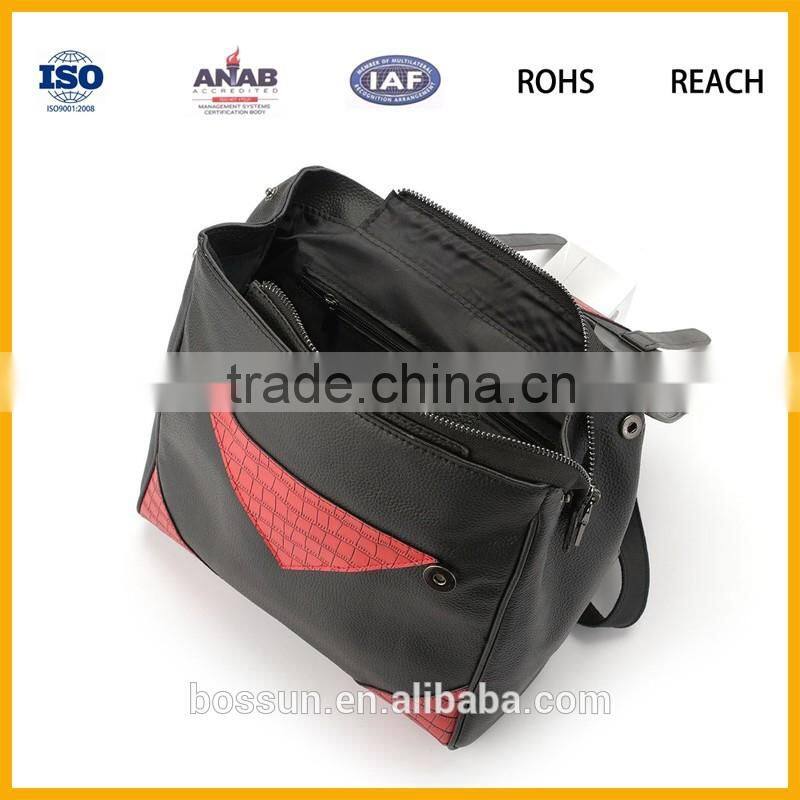 New PU Leather Backpack,18 inch promion backpack bag,school backpack bag