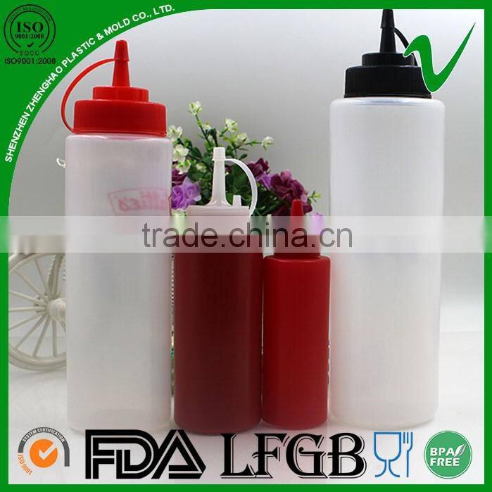 LDPE food grade plastic squeeze sauce bottle for kitchen use