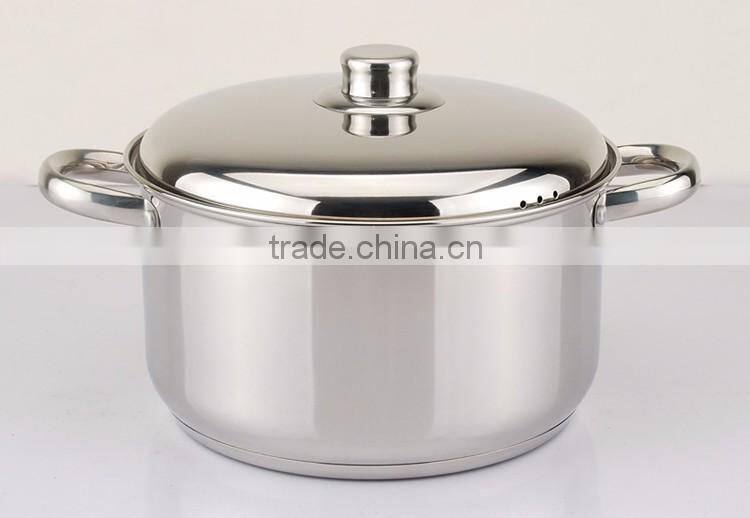 stainless steel 201 big casserole pot and dish with S.S knob