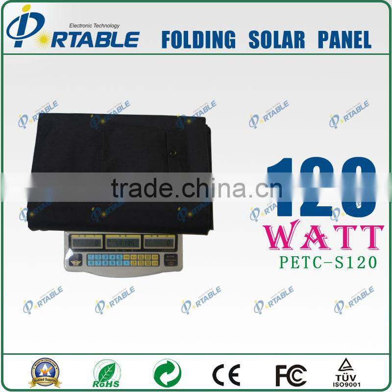 big power folding solar sun panel 120w for big battery charging