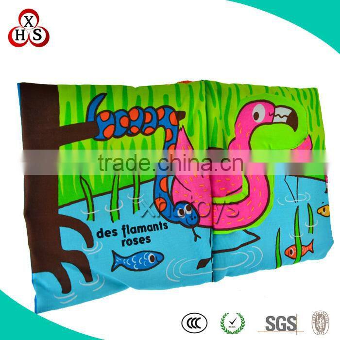 Funny Wholesale Soft Customed educational cloth book