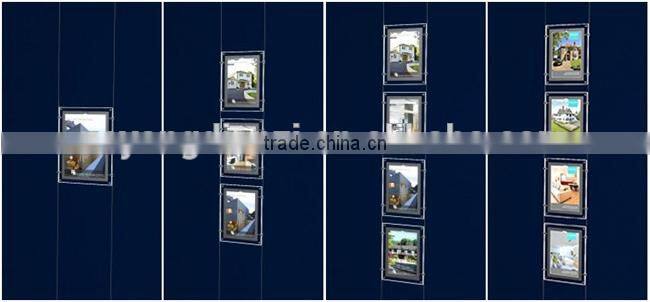 New Christmas Cable hanging system display led edge lit sign base digital photo frame