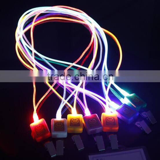 Bling led lanyard police reflective lanyard for concert promotional celebration