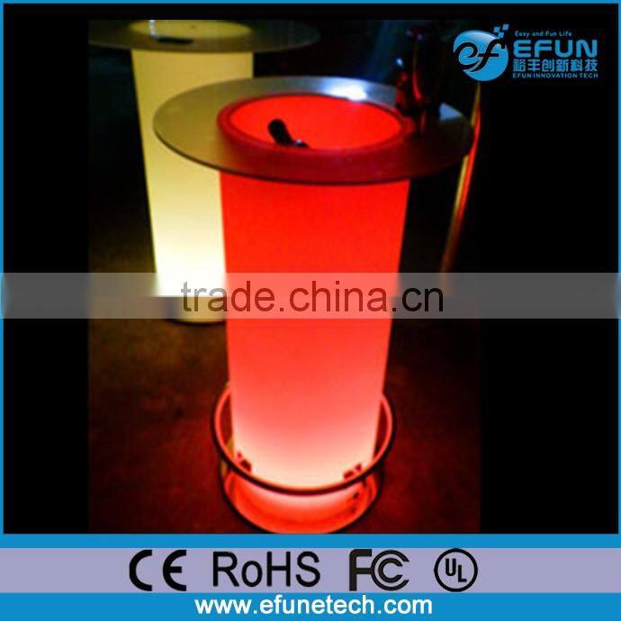bar party glowing led cocktail table with ice bucket