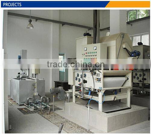 PLC control belt filter press dewatering for chemical wastewater treatment