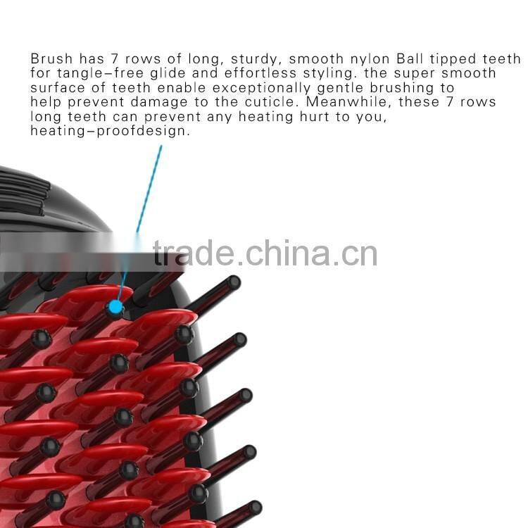 Ceramic automatic hair straightening brush