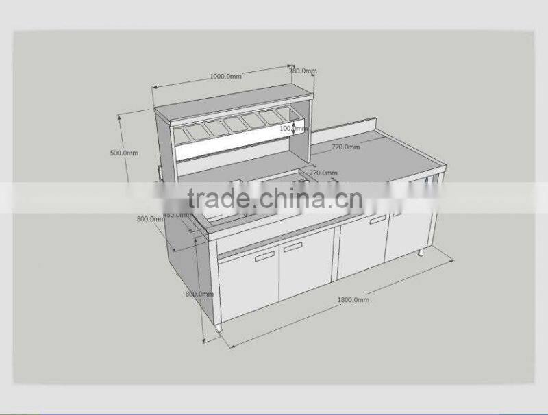 stainless steel bubble tea counter design, bubble tea shop design