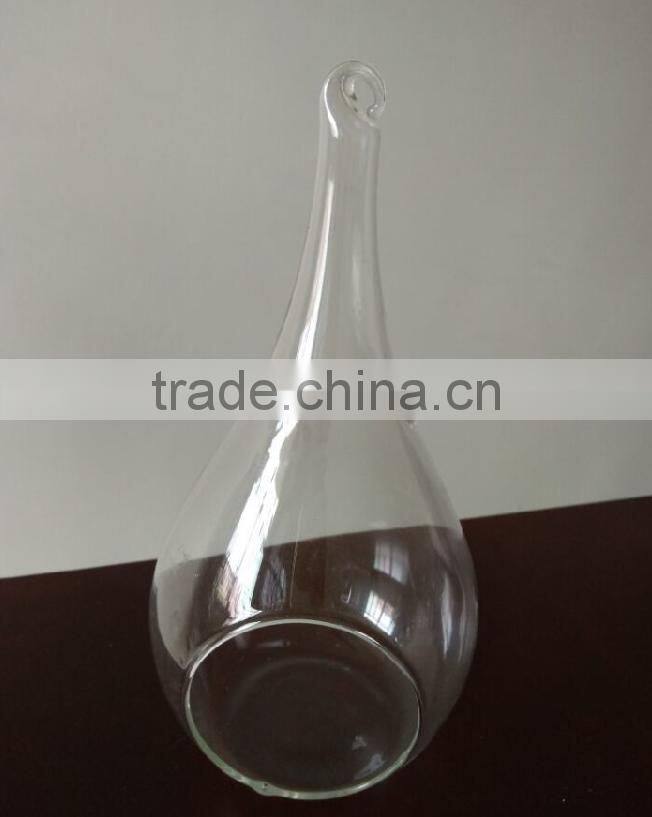 clear glass Vase water drop shape glass Landscape bottle 3 sizes