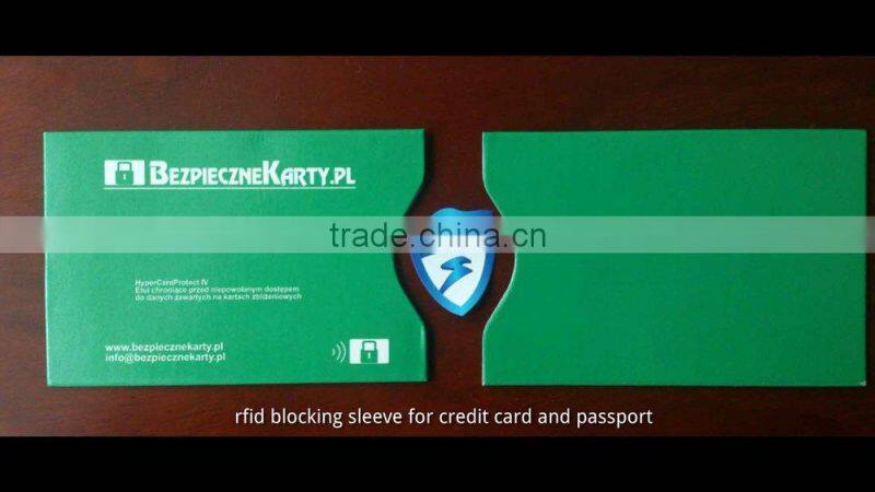 RFID Blocking Sleeves For Smart Card Credit Card