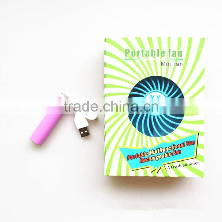 Factory wholsales Rechargeable Mini USB Fan With Battery