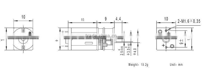 GM12-N20VA 12mm dc linear actuator motor M3 shaft