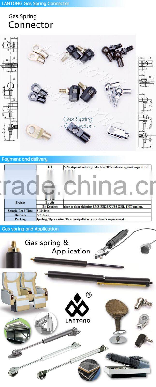 LANTONG Locking Gas Lift Up For Furniture Chair
