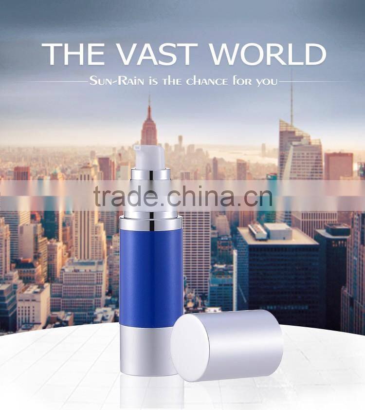 China hot sale cosmetic airless bottle empty container