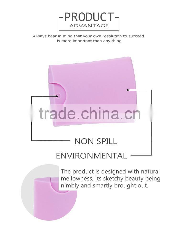 2016 High quality luxury colorful plastic pocket size perfume test card mist 20ml