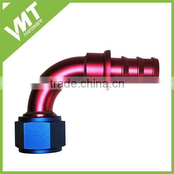 High precision anti-leak hose ends AN10 90 Degree barbed hose fitting