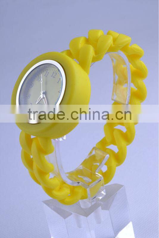 twist silicone watch with interchangeable band