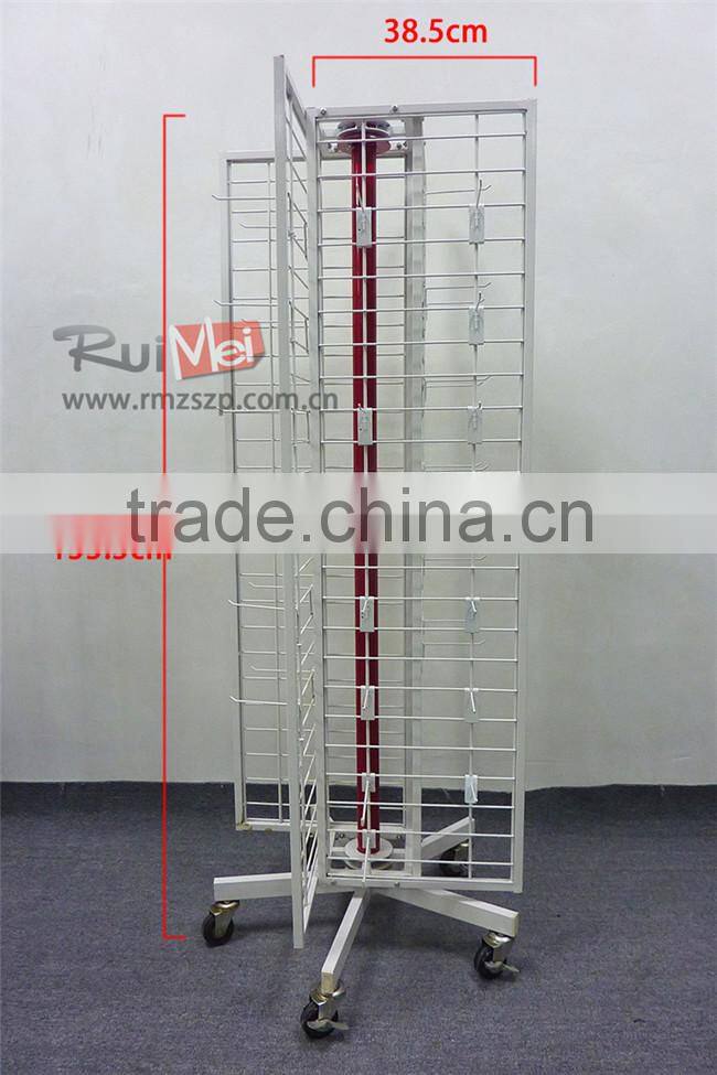 4-Faces Portable Floor Heavy Duty Rotating Display Stand Turntable