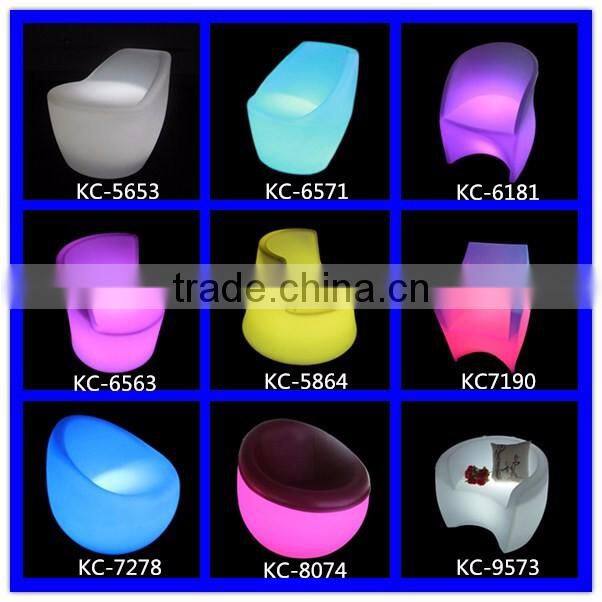 Restaurant furniture set kids table led night club glowing chair