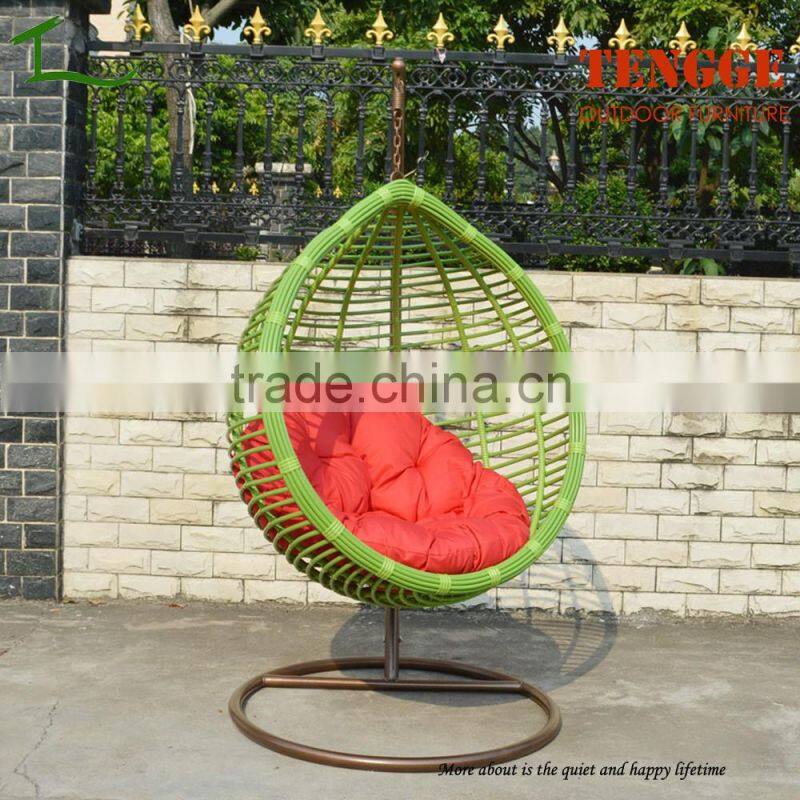 Happy Llife Plastic Rattan Water Drop Shaped Swing Chair