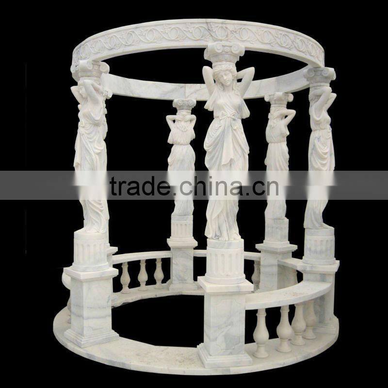 Garden Marble Gazebo With 6 Columns