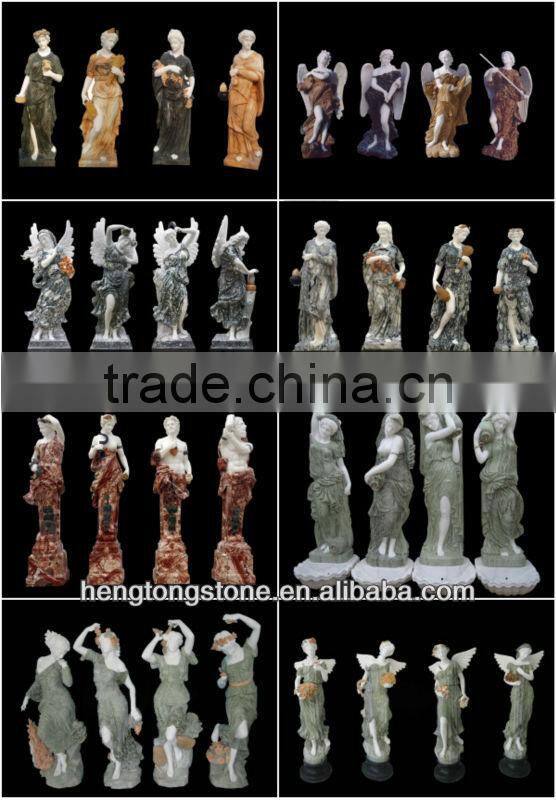 Outdoor White Marble Children Statues