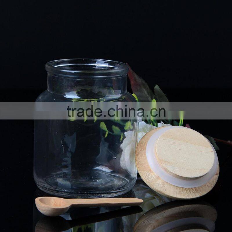 High quality Embossed Smooth Top sales glass jar with cork lid High demand products market
