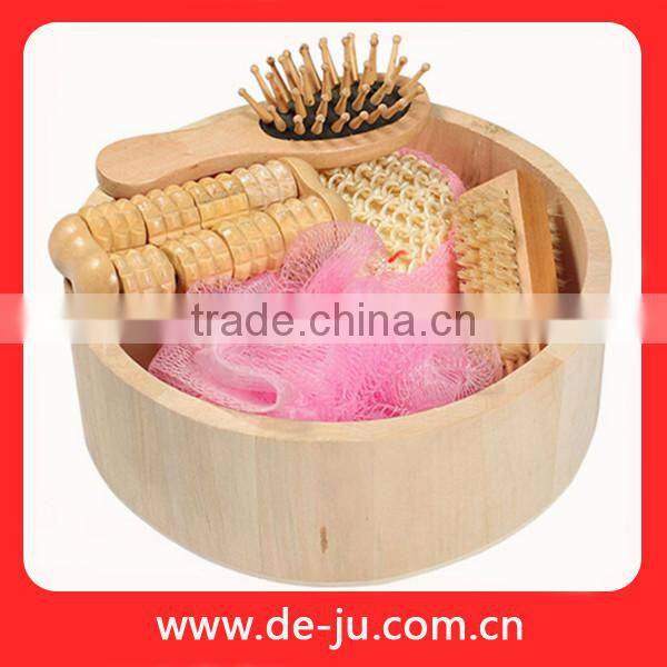 Wooden Box Cute Baby Flower Simple Bath Set