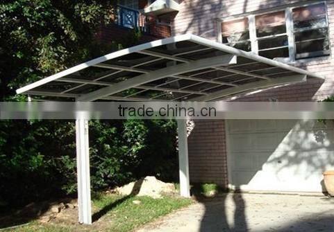100% Anti-UV aluminium frame cantilever carport with fiberglass roof