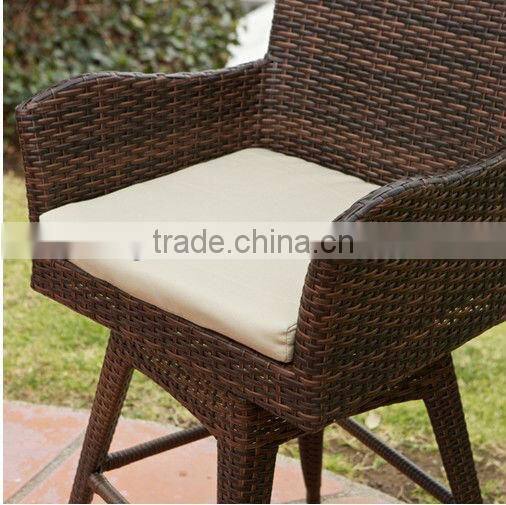 2017 Trade Assurance Popularly Outdoor Fashion cheap pe flat rattan bar high chairs furniture