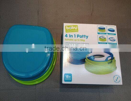 4 in 1 Soft Secure Non-slip Comfortable Seat ,Step Stool Toilet Trainer Baby Potty, Perfect Mommy's Helper for Kids Boys Girls