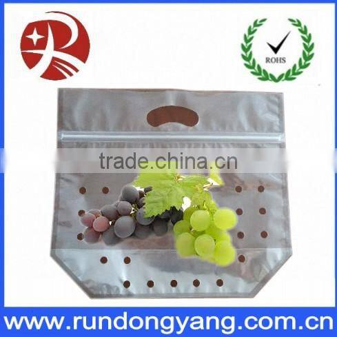 transparent slider zipper zip lock fruit bag for grape