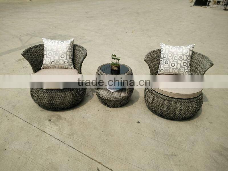 Man-made Fibre Wicker Chair/Aluminum Rotatable Chair/Gardern Outdoor sofa set (BP-232R)