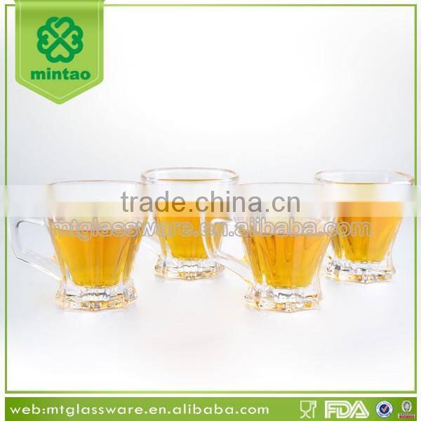 2016 summer style glass cup with handle