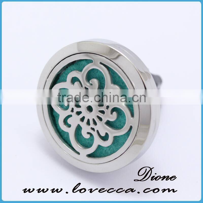 Stainless Steel Vent Car Air Freshener Aromatherapy Essential Oil Diffuser
