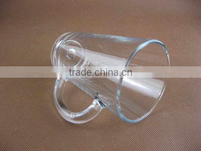 drinking glass cup with handle/glassware