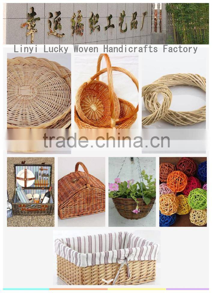 Large Wicker Garden Basket With Handle