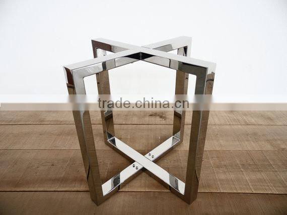 Polishing Stainless steel flat-packing furniture metal coffee table bases