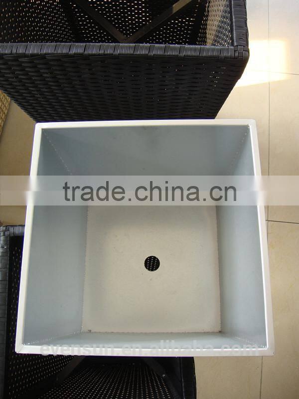 rattan flower pot garden