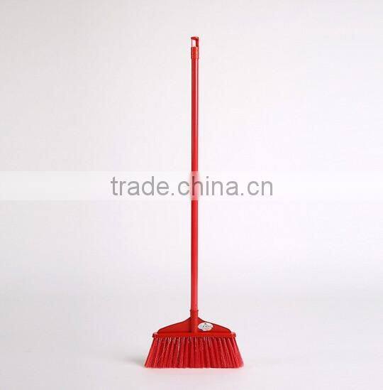 Wholesale plastic long handle the flat bristles broom and brush